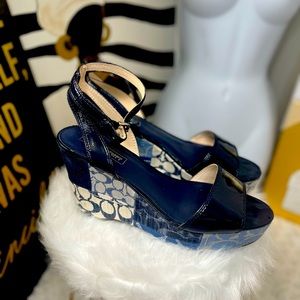 Coach Nalene Denim Patch Wedge